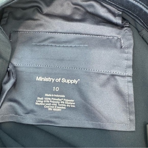Ministry Of Supply Kinetic Pull On Pant Slate Blue Stretch Tapered Size 10 - Picture 8 of 12